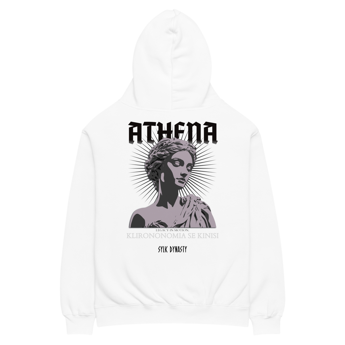 Athena | Elysium | Hoodie | White | Flat Back | Sylk Dynasty