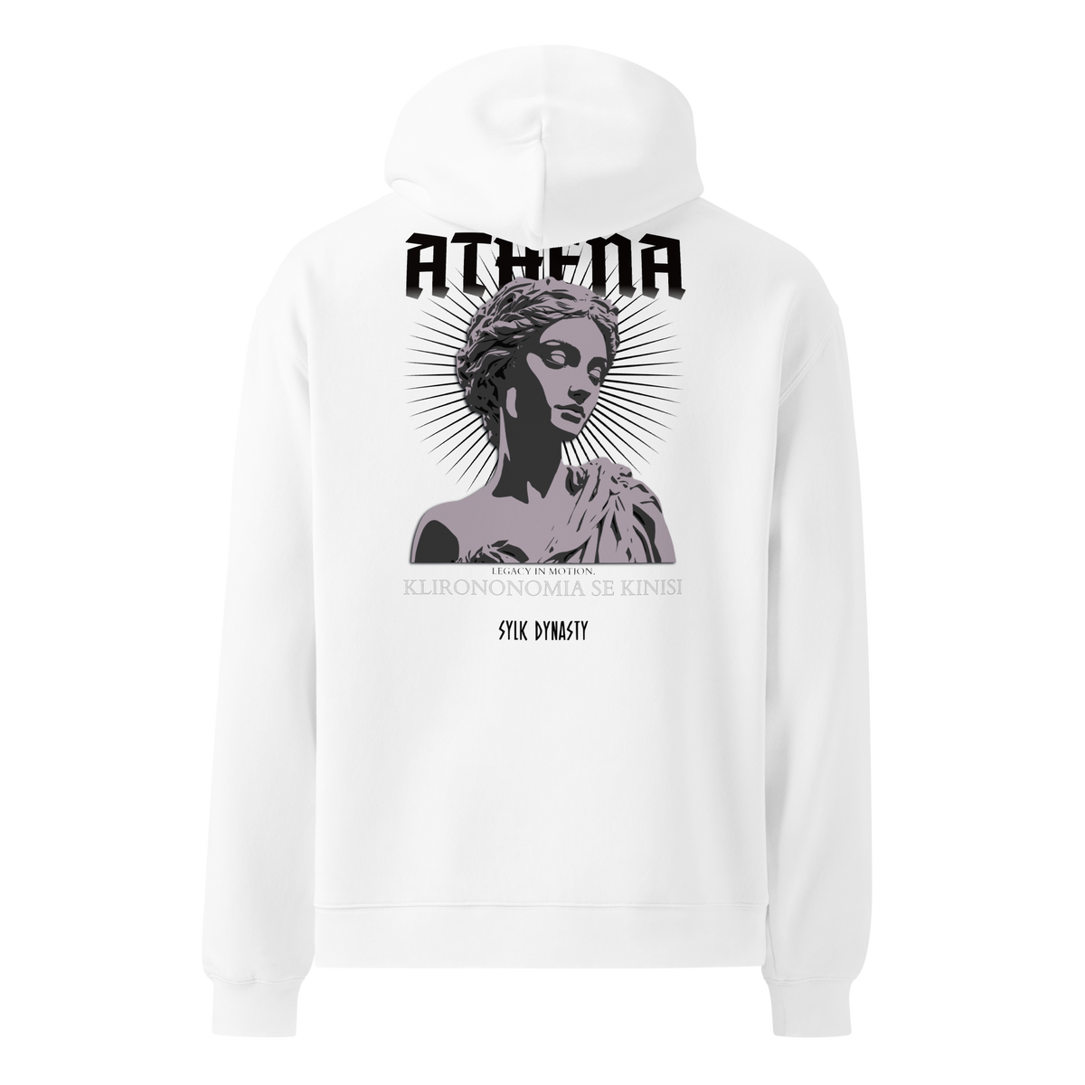 Athena | Elysium | Hoodie | White | Ghost Back | Sylk Dynasty