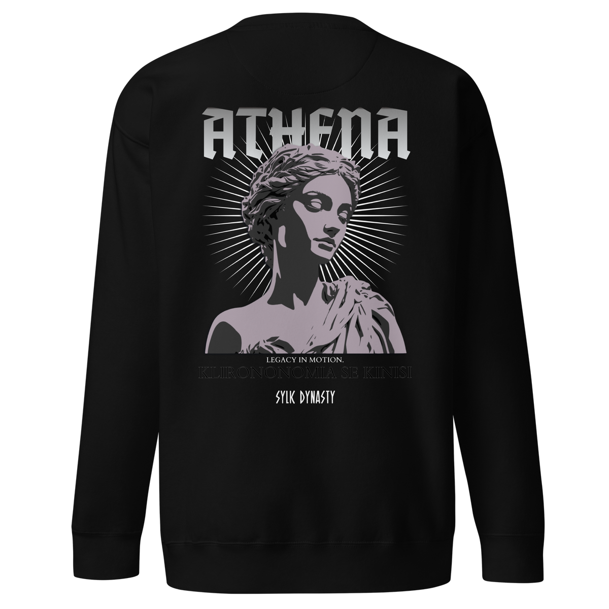 Athena | Elysium | Sweatshirt | Black | Ghost Back | Sylk Dynasty