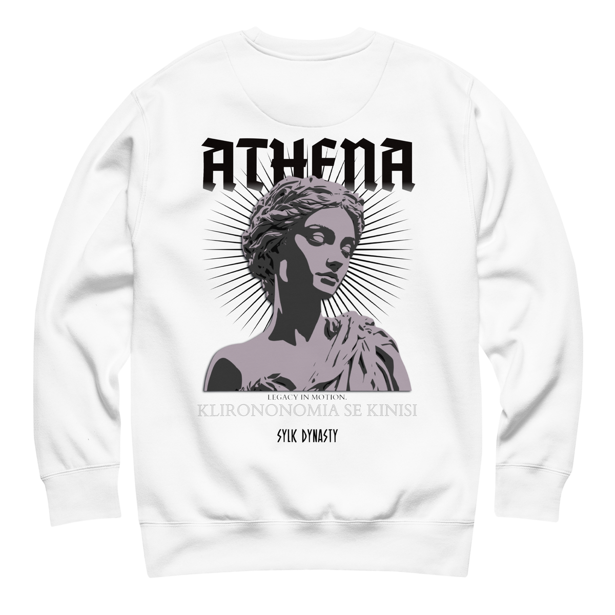 Athena | Elysium | Sweatshirt | White | Flat Back | Sylk Dynasty