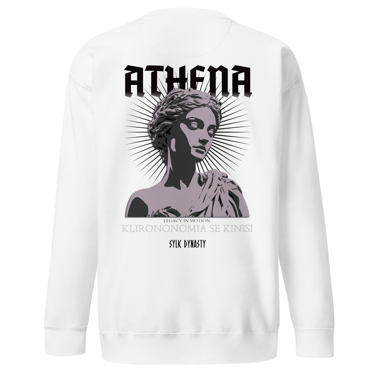 Athena | Elysium | Sweatshirt | White | Ghost Back | Sylk Dynasty