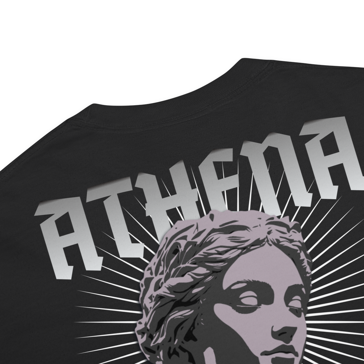 Athena | Elysium | T-Shirt | Black | Closeup Back | Sylk Dynasty