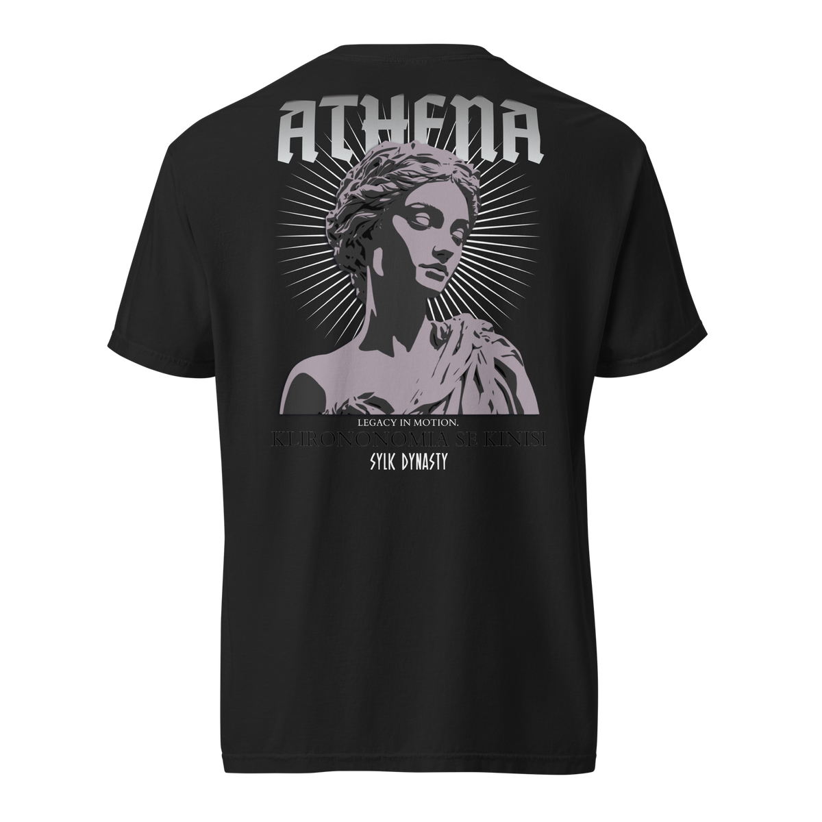 Athena | Elysium | T-Shirt | Black | Ghost Back | Sylk Dynasty