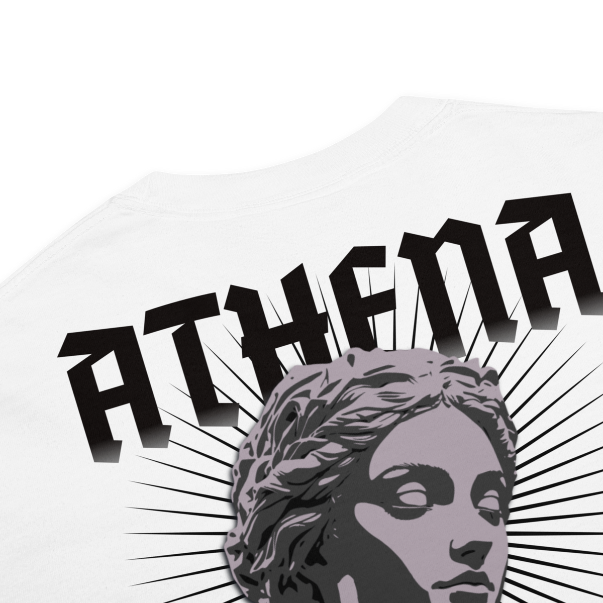 Athena | Elysium | T-Shirt | White | Closeup Back | Sylk Dynasty
