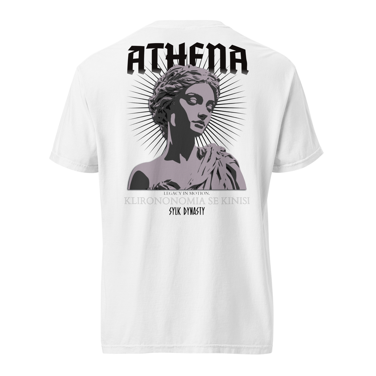 Athena | Elysium | T-Shirt | White | Ghost Back | Sylk Dynasty