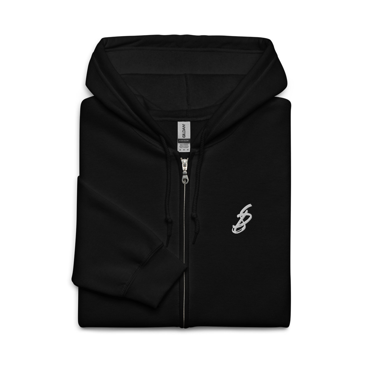 Athena | Elysium | Zip-Up Hoodie | Black | Folded | Sylk Dynasty