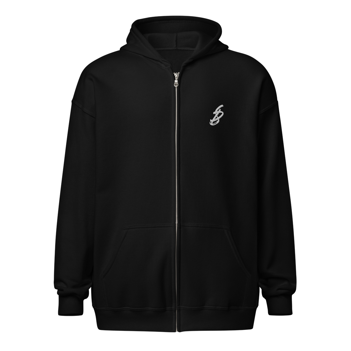 Athena | Elysium | Zip-Up Hoodie | Black | Ghost Front | Sylk Dynasty