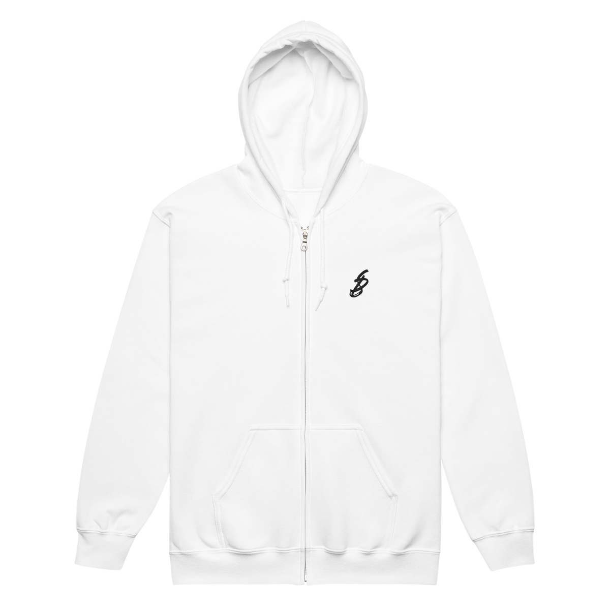 Athena | Elysium | Zip-Up Hoodie | White | Flat Front | Sylk Dynasty