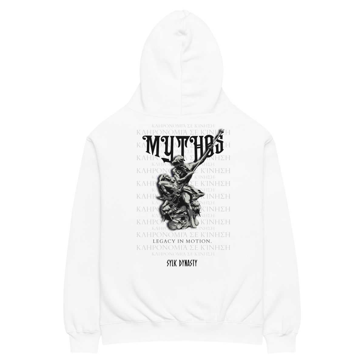 Mythos | Elysium | Hoodie | White | Flat Back | Sylk Dynasty