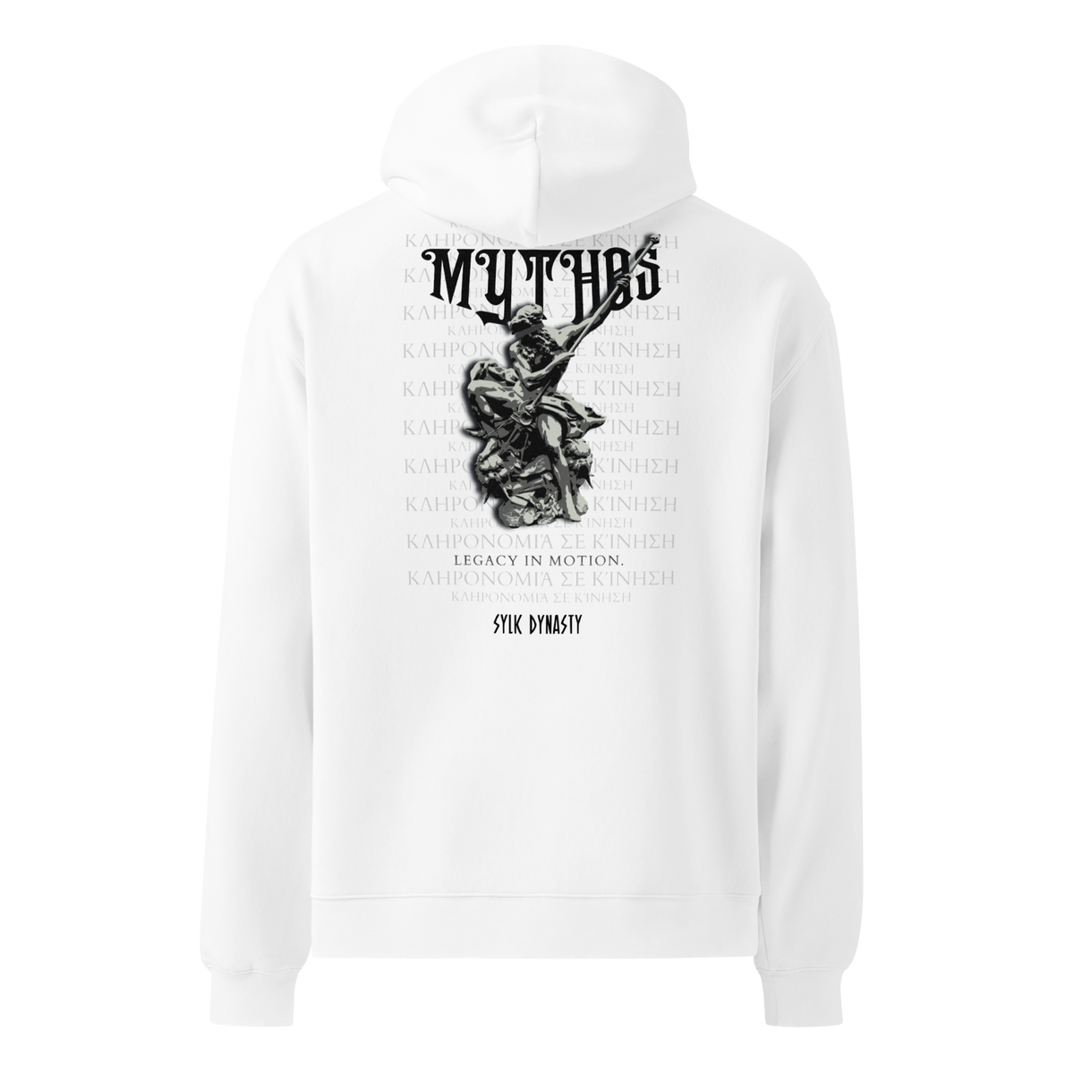 Mythos | Elysium | Hoodie | White | Ghost Back | Sylk Dynasty