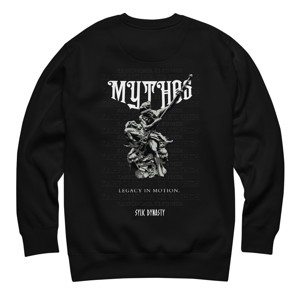 Mythos | Elysium | Sweatshirt | Black | Flat Back | Sylk Dynasty