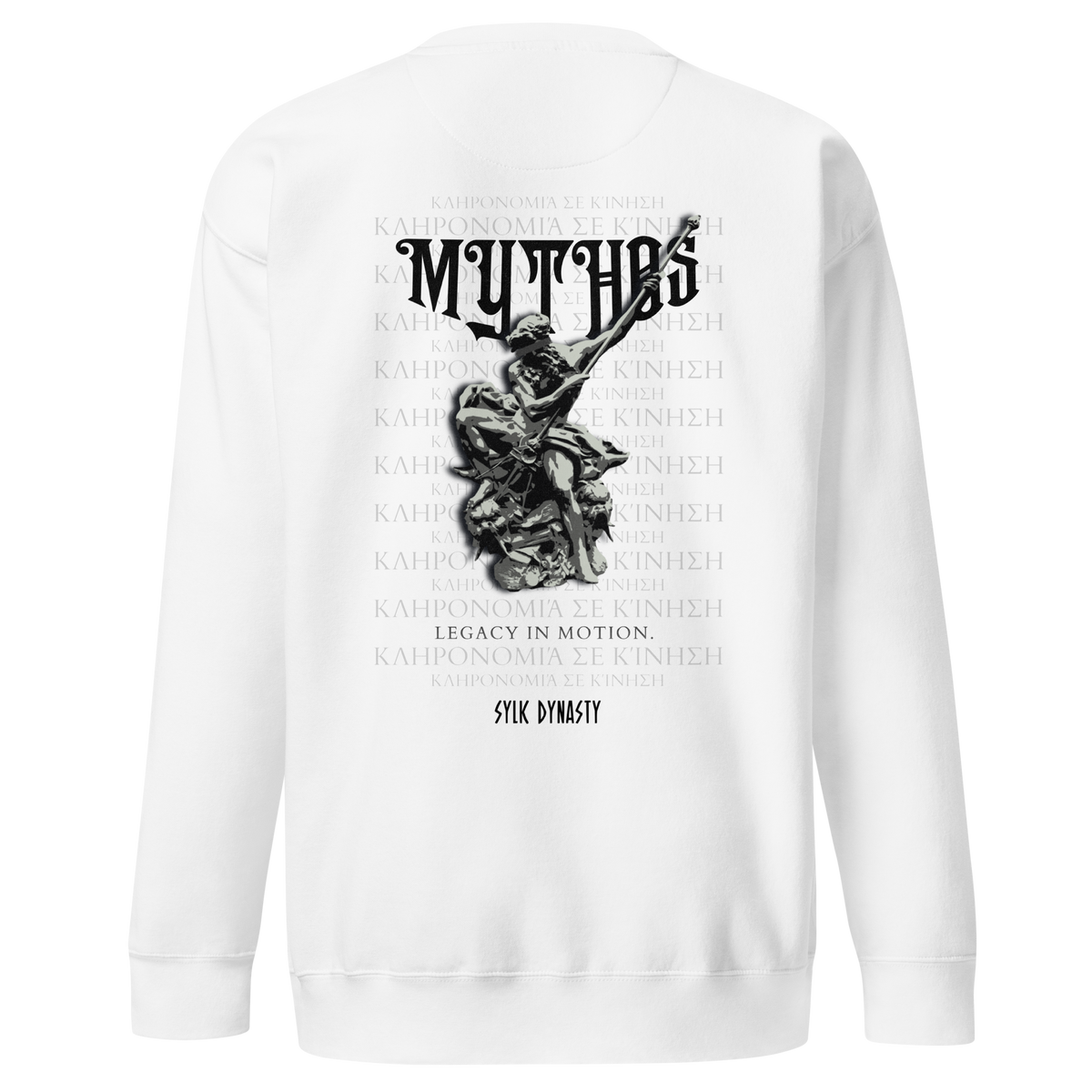 Mythos | Elysium | Sweatshirt | White | Ghost Back | Sylk Dynasty