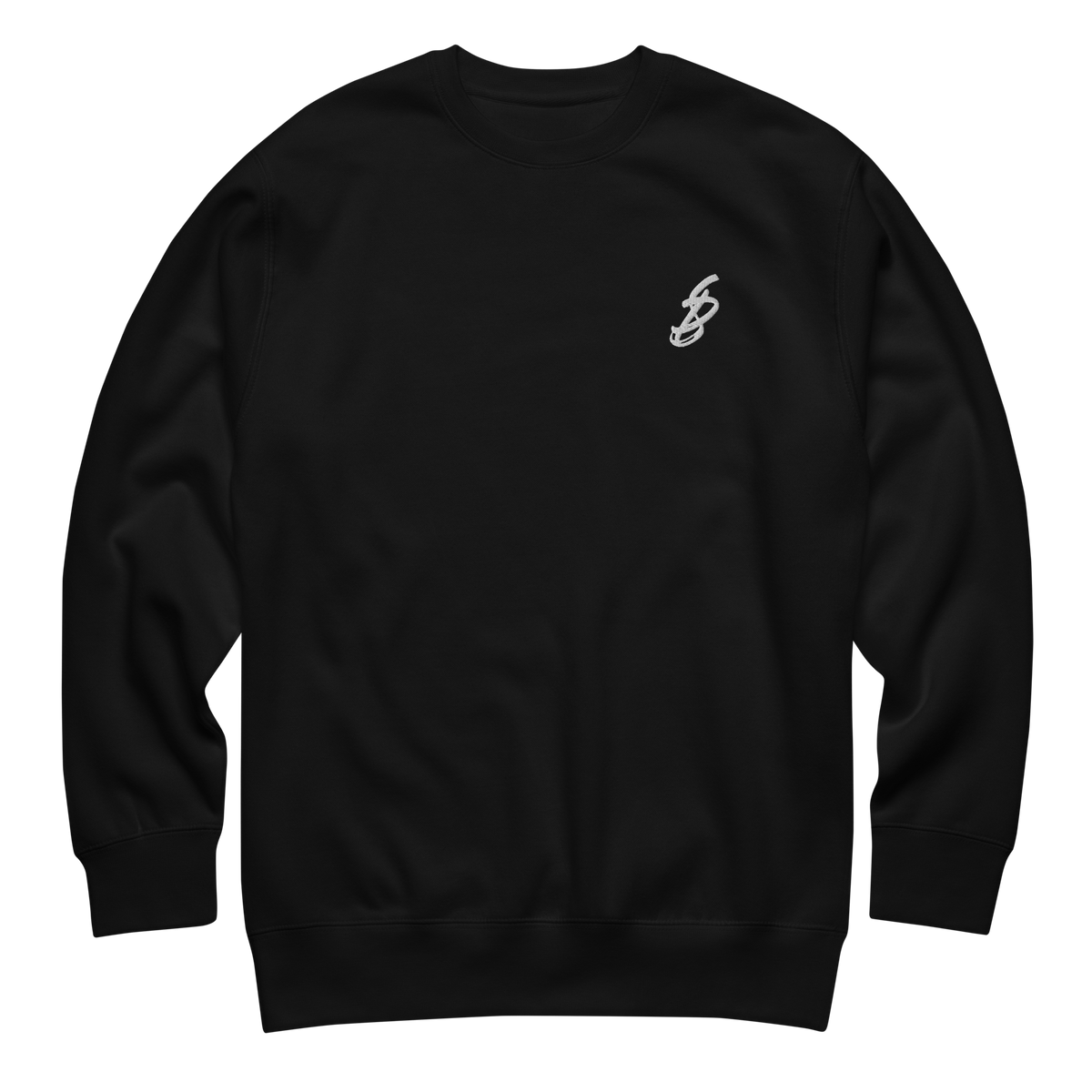 Waves | Kanagawa | Sweatshirt | Black | Flat Front | Sylk Dynasty